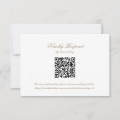 Classic Wedding Monogram Crest QR code RSVP Card (Vorderseite)