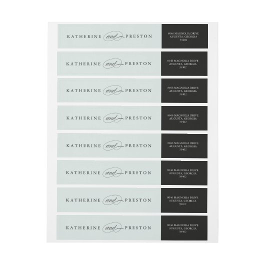 Classic Wedding Monogram Rücksendeadresse (Bogen)