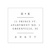 Classic Wedding Monogram Rücksendeadresse Gummistempel (Prägung)