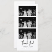 Classic Wedding Photo Strip Thank You Card (Vorne/Hinten)