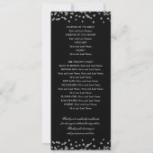 Classic Wedding Program Confetti Silver Black Einladung (Rückseite)