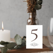 Classic Wedding Reception Table Number Card Tischnummer
