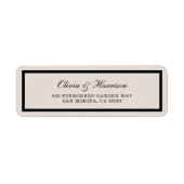 Classic Wedding Return Address Label (Vorne)