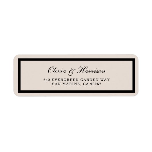 Classic Wedding Return Address Label (Vorne)