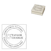 Classic Wedding Round Rücksendeadresse Gummistempel (Stempel)