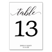 Classic Wedding Tischnummern doppelseitig (Vorderseite)