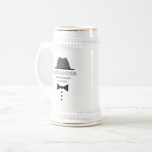 Classic Wedding Trauzeuge Bierglas (Vorderseite Links)