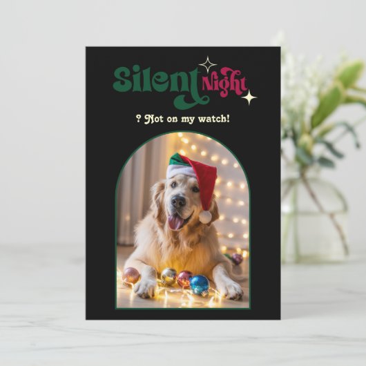 Classic Weihnachten Funny Retro Pet Hund Weihnacht (Stehend Vorderseite)