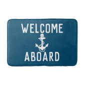 Classic WELCOME ABOARD Typografie | Badematte (Vorderseite)
