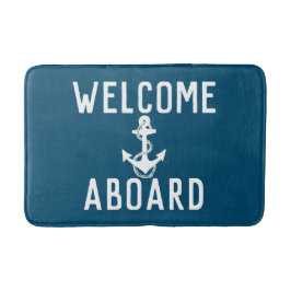 Classic WELCOME ABOARD Typografie | Badematte
