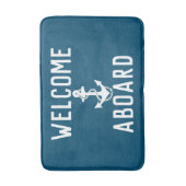 Classic WELCOME ABOARD Typografie | Badematte (Vorderseite Vertikal)