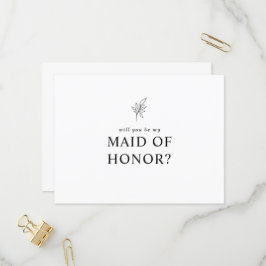 Classic Werden Sie meine Trauzeugin sein Einladungspostkarte