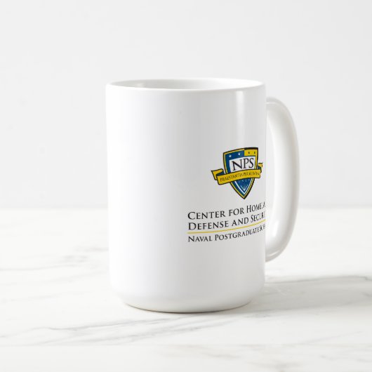 Classic White 15oz Tasse - farbiges Logo (VorderseiteRechts)