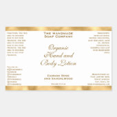 Classic White and Gold Foil Cosmetics Bottle Label Rechteckiger Aufkleber (Vorderseite)
