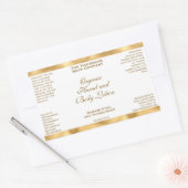 Classic White and Gold Foil Cosmetics Bottle Label Rechteckiger Aufkleber (Umschlag)