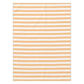 Classic White and Light Orange Stripes Tischdecke (Vorderseite)