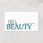 Classic White Aquamarin Stilvoll Einfach und Beruf Visitenkarte (Vorderseite)