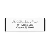 Classic White Black Wedding Address Labels (Vorne)