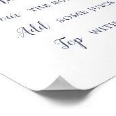 Classic White Blume Brautparty Mimosa Bar Sign Poster (Ecke)