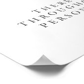 Classic White Blume Brautparty Ringjagd Poster (Ecke)