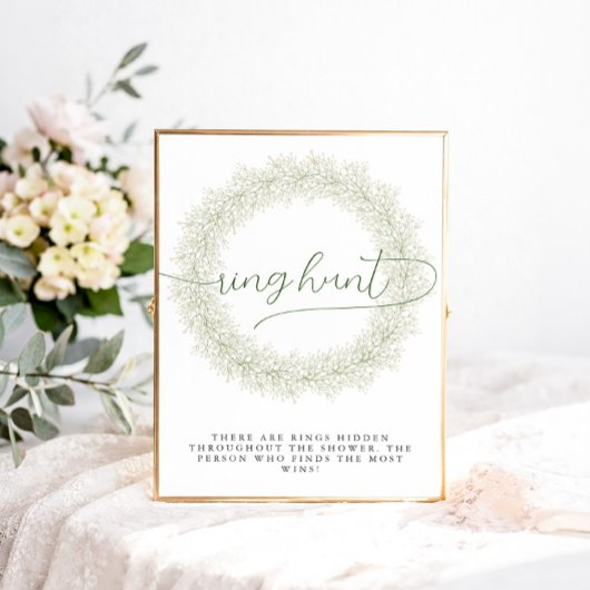 Classic White Blume Brautparty Ringjagd Poster