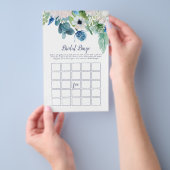 Classic White Blume Bridal Bingo Game Flyer (Handgriff)