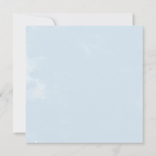 Classic White Blume Square Wedding Einladung (Rückseite)