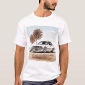 Classic White BMW M3 Tee - Timeless Beach Style (Vorderseite)