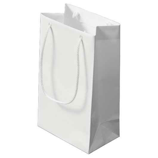 Classic White CUSTOM Geschenktaschen Kleine Geschenktüte (Rückseite Schrägansicht)