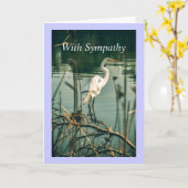 Classic White Egret Shore Bird Naturschutz Karte (Gelbe Blume)