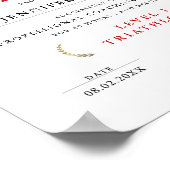 Classic White Graduate Diploma Award Digita Poster (Ecke)