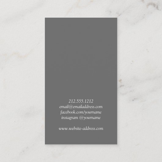 Classic White Juwelry Design Business Card Visitenkarte (Rückseite)