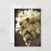 Classic White Lily and Red Rose Photo Wedding Invi Einladung (Rückseite)