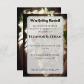 Classic White Lily and Red Rose Photo Wedding Invi Einladung (Vorne/Hinten)