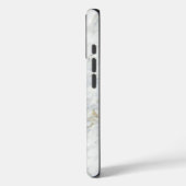 Classic White Marble & Gold Veins Case | iPhone 16 (Rückseite / Links)