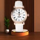Classic White Personalized Roman Numerals Custom  Armbanduhr