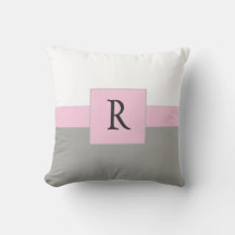 Classic White Pink und Gray Monogram