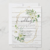 Classic White Rose Greenerity Gold Wedding (Vorderseite)