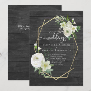 Classic White Rose Greenerity Gold Wedding