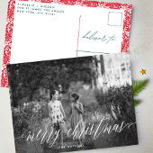 Classic White Script Frohe Weihnachten Foto