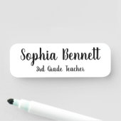 Classic White Teacher Name Badge Namensschild (Beispiel)