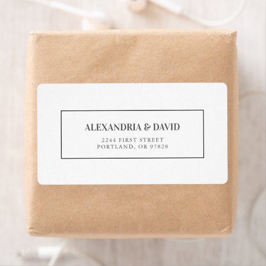 Classic White Wedding Address Labels (Insitu)