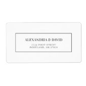 Classic White Wedding Address Labels (Vorne)