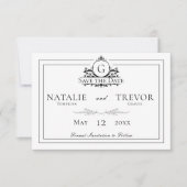 Classic White Wedding Save The Date (Vorderseite)