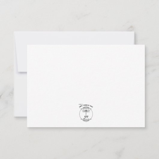 Classic White Wedding Save The Date (Rückseite)