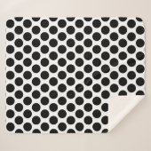 Classic White with Black Dot Style Sherpadecke (Vorderseite (Horizontal))