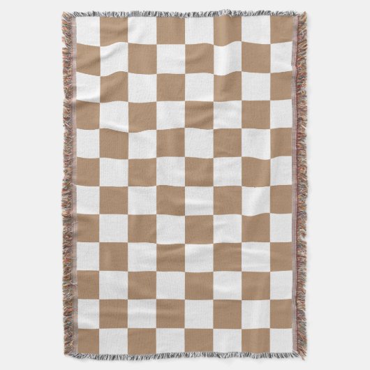 Classic White with Blonde Square Style Decke (Vorderseite Vertikal)