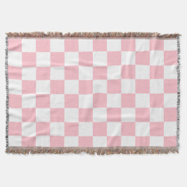 Classic White with Light Pink Square Style Decke