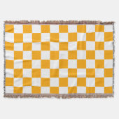 Classic White with Orange Square Style Decke (Vorderseite)