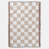 Classic White with Soft cashmere Square Style Decke (Vorderseite Vertikal)